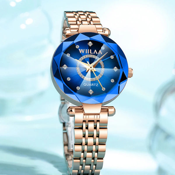2025 Luxury Women's Rhinestone Bracelet Watch - Elegant Gold Timepiece for Ladies